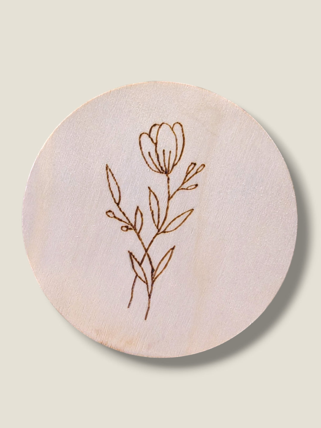 Marked In Wood, Wood Burnt Cork Backed Coasters
