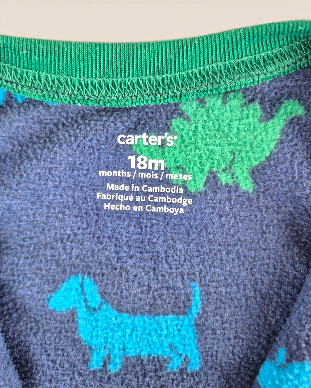 Pre-Loved Carter's Fleece Dinosaur Footies Boys 18M | Betty’s Marketplace