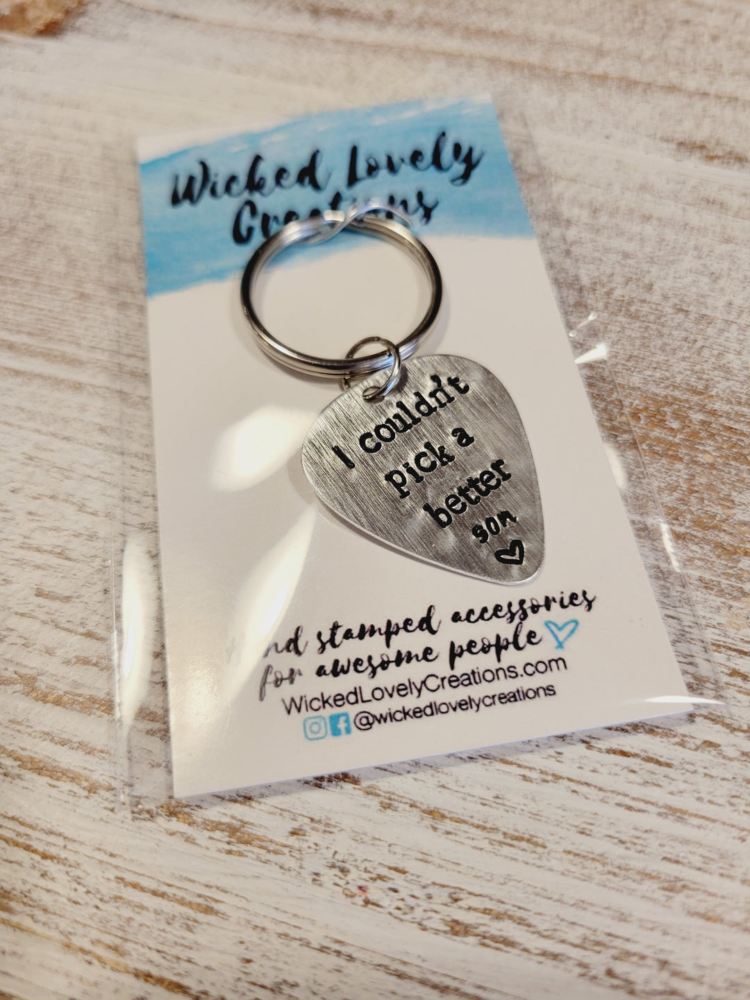 Wicked Lovely Creations, Hand Stamped Keychains
