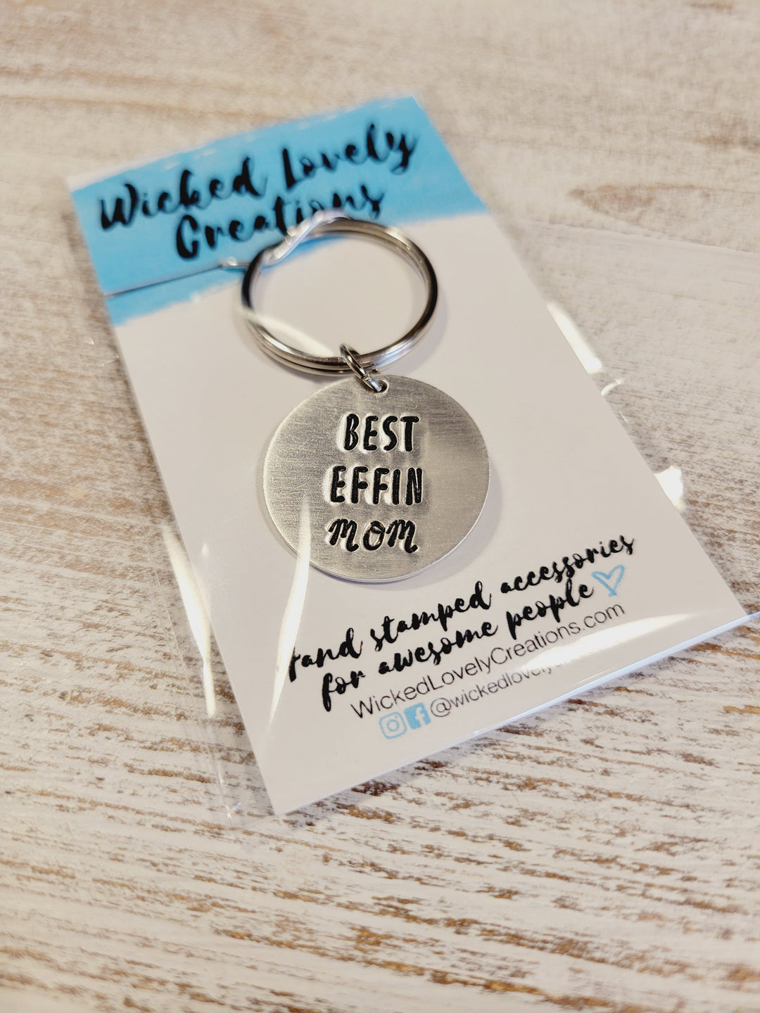 Wicked Lovely Creations, Hand Stamped Keychains