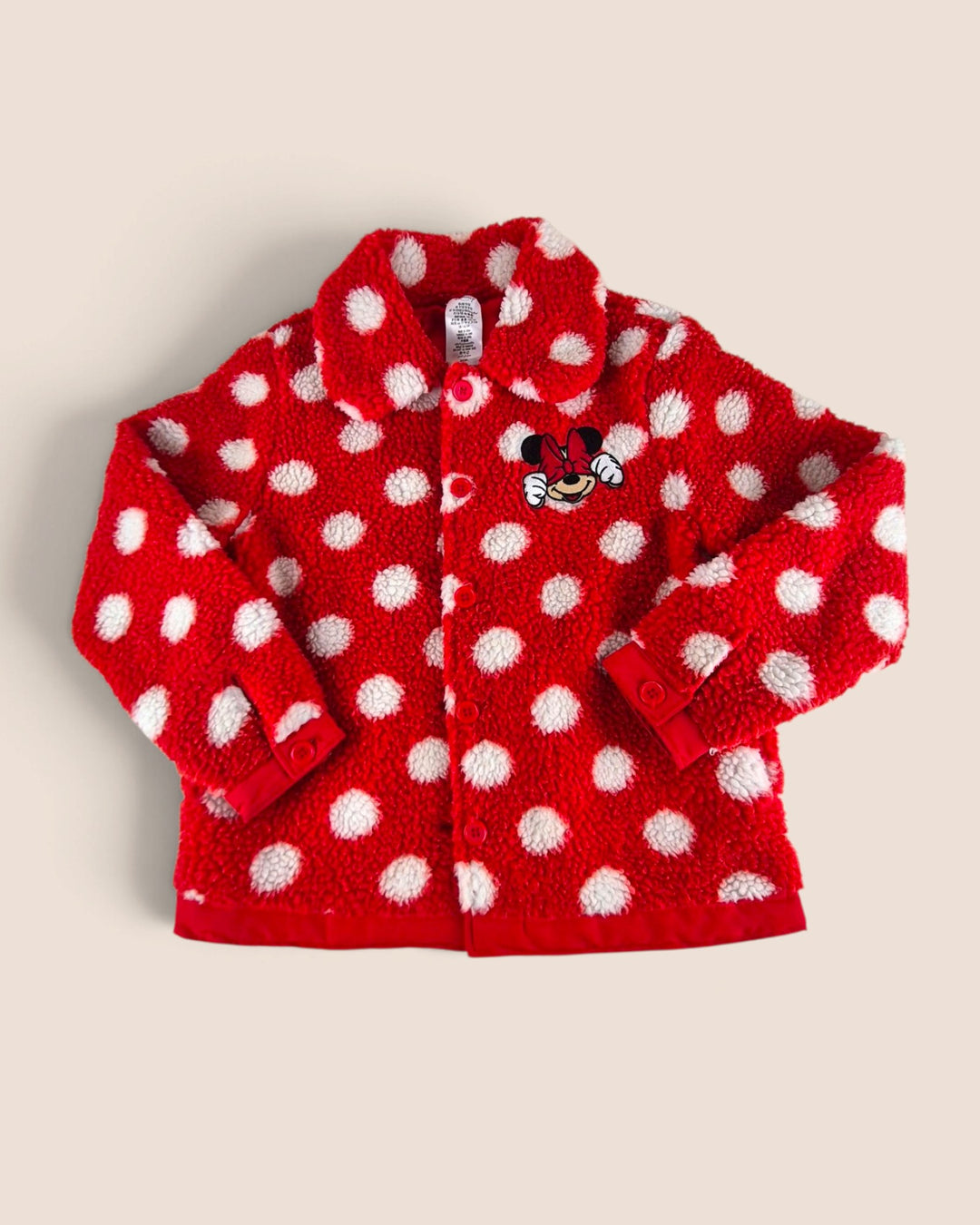Pre-Loved Minnie Mouse Polka Dot Plush Jacket Girls 9-10Y | Betty’s Marketplace