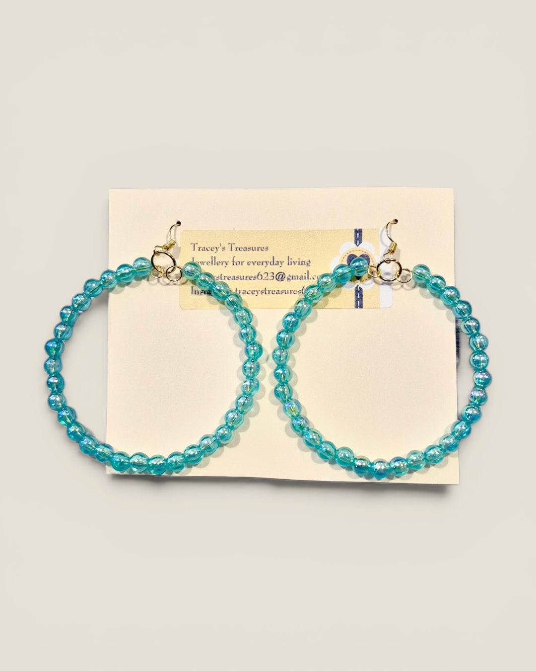 Tracey's Treasures, Beaded Hoop Earrings