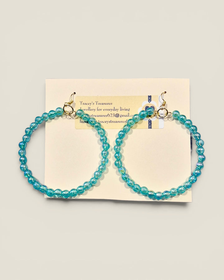 Tracey's Treasures, Beaded Hoop Earrings