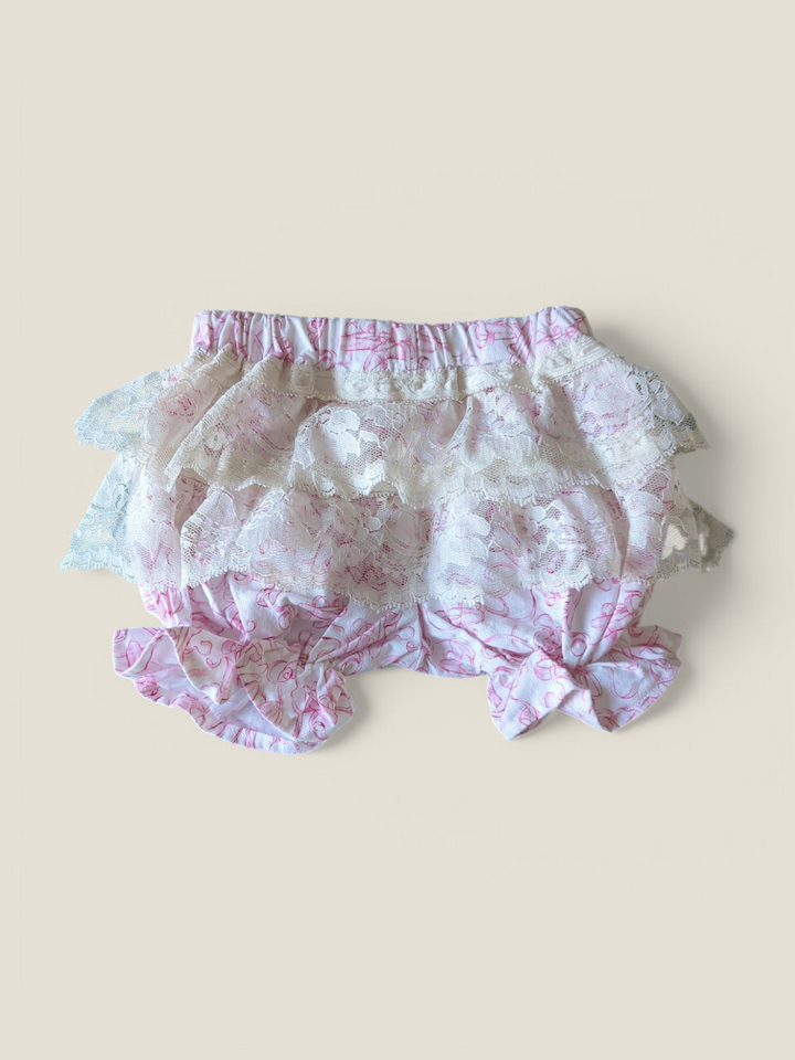 NANNY'S ORIGINALS BALLET RUFFLE LACE BLOOMERS NEWBORN PRE-LOVED