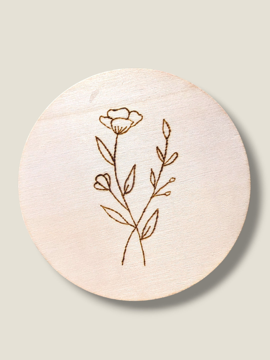 Marked In Wood, Wood Burnt Cork Backed Coasters