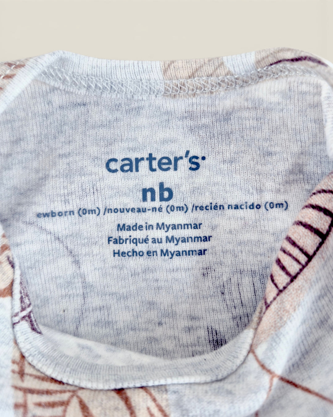 Pre-Loved Carter's Safari Animal Onesie Outfit NB | Betty’s Marketplace