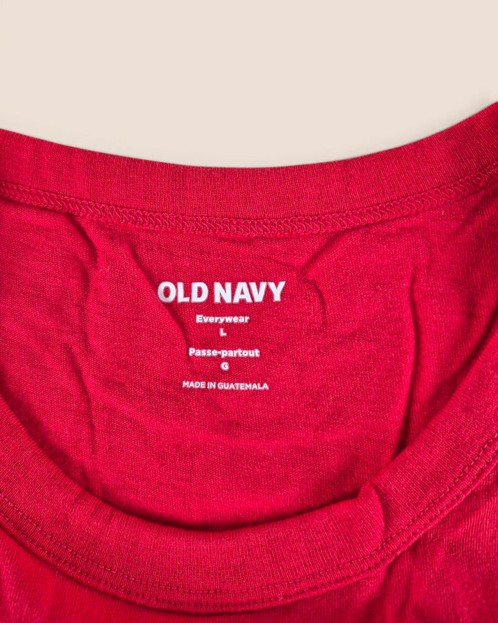 Pre-Loved Old Navy Red "Je T'Aime" T Shirt Ladies Large | Betty’s Marketplace