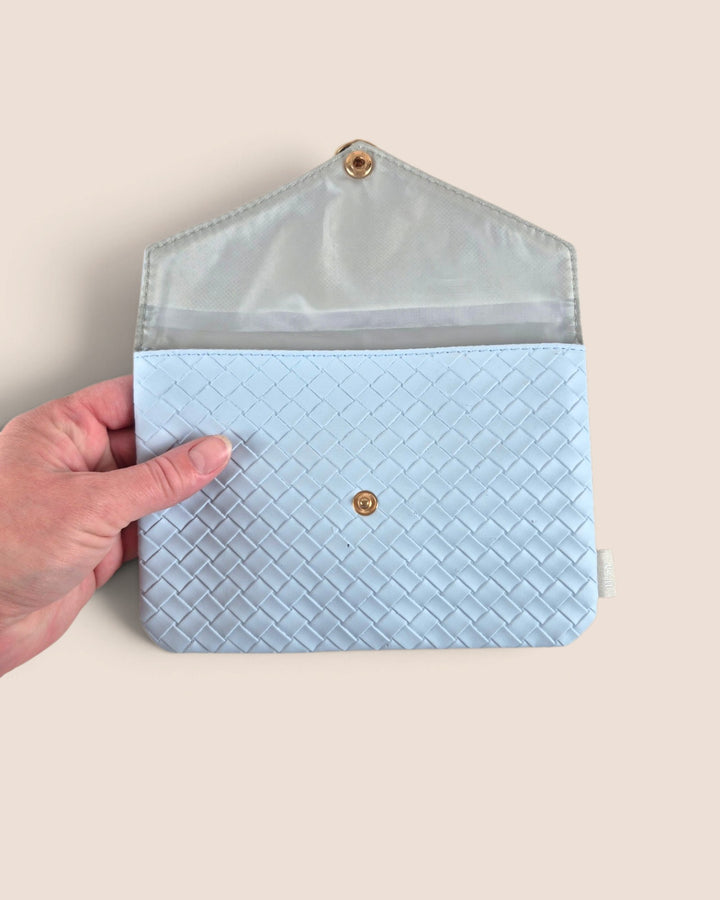 Pre-Loved Ipsy Light Blue "Woven" Purse | Betty’s Marketplace