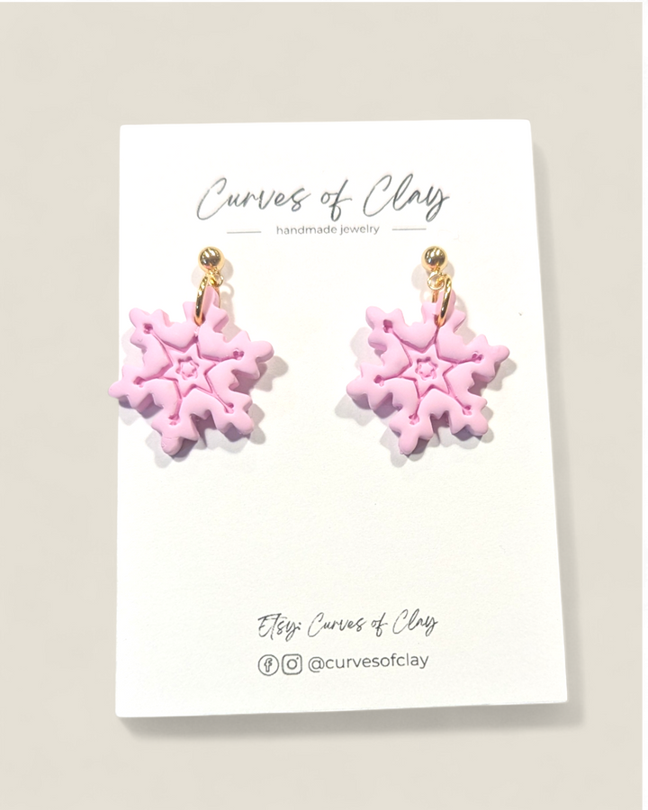 Curves of Clay, Holiday Dangle Earrings