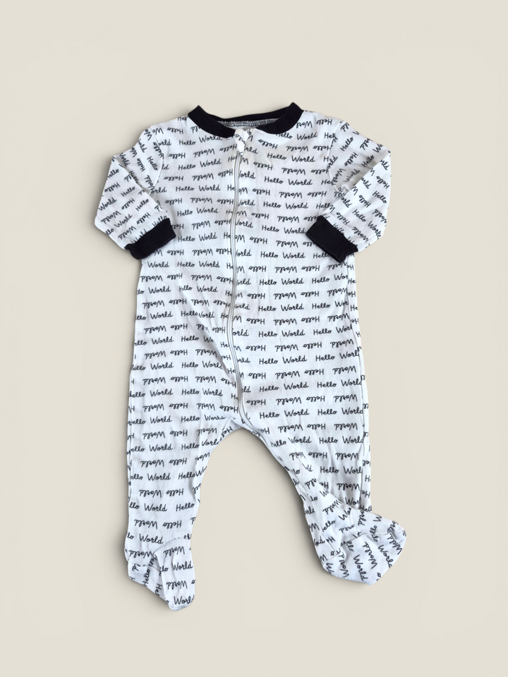 Pre-Loved George Hello World Footies 3-6M | Betty’s Marketplace