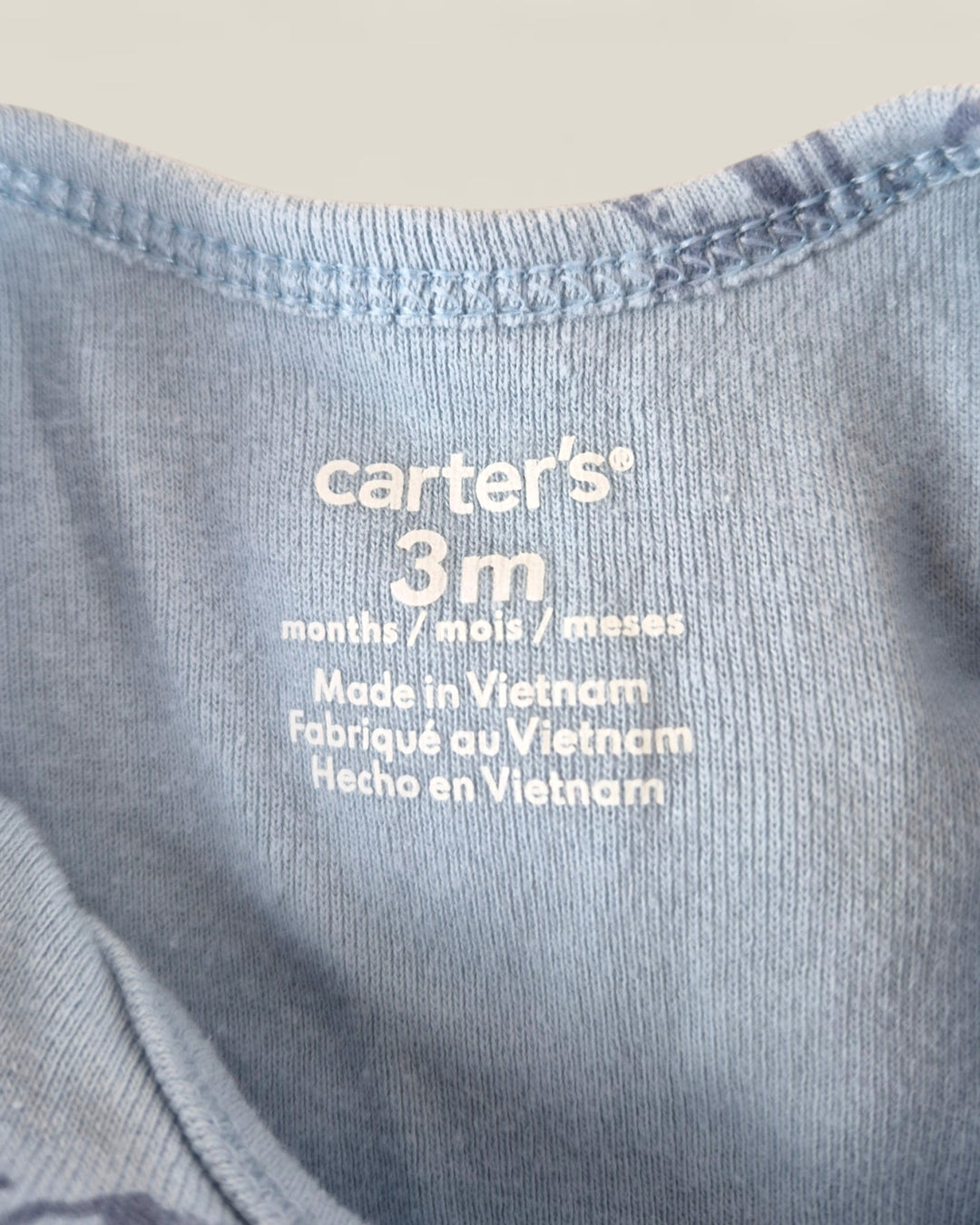 Pre-Loved Carter's Set Of 3 Blue Onesies 3M | Betty’s Marketplace