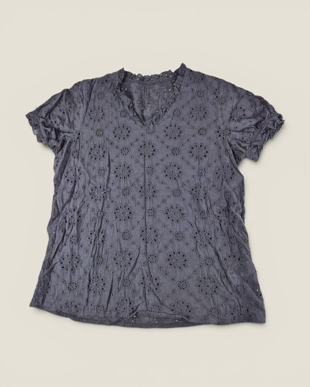 Pre-Loved Shein Black Eyelet Top Ladies Medium | Betty’s Marketplace