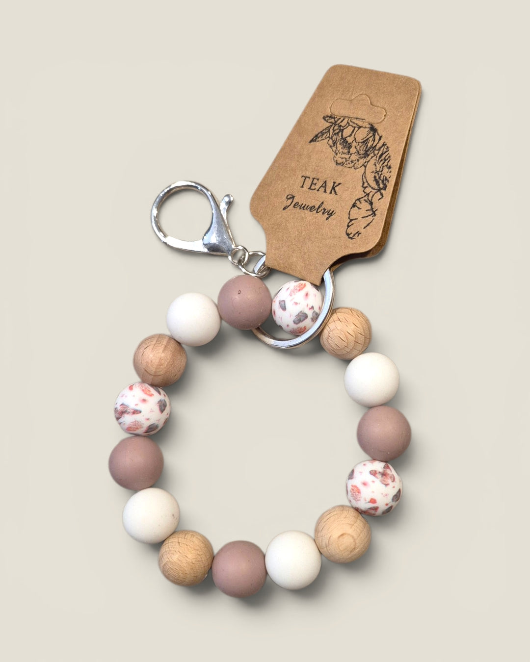 Teak Jewelry, Silicone Bead Wristlets