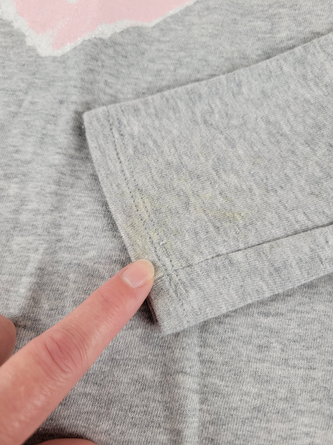 CARTERS GREY HEART HOODIE GIRLS 8Y PRE-LOVED