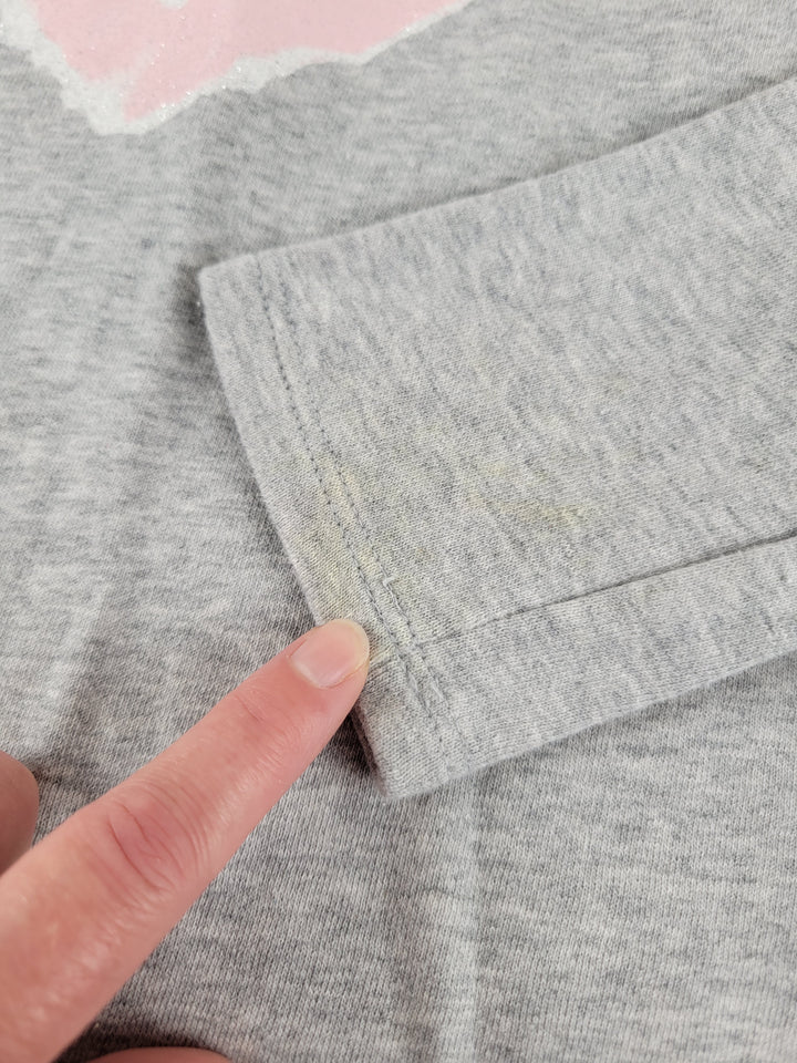 CARTERS GREY HEART HOODIE GIRLS 8Y PRE-LOVED