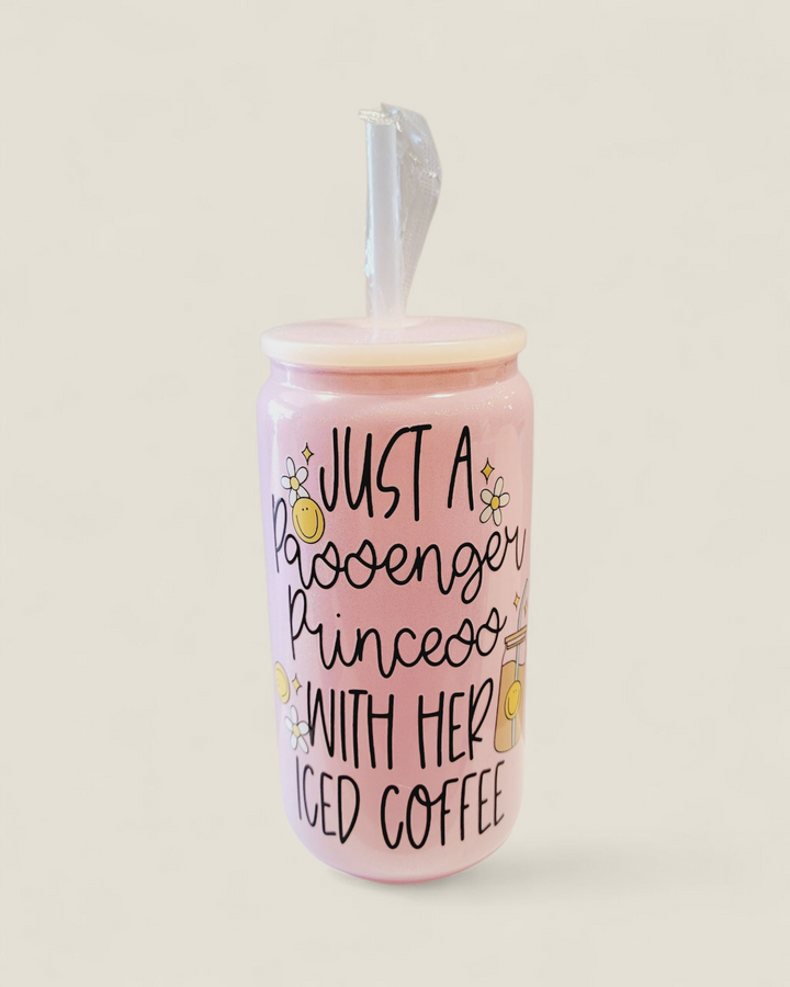 Lindsay's Creations, Fog & Glitter Glass Tumbler with Lid