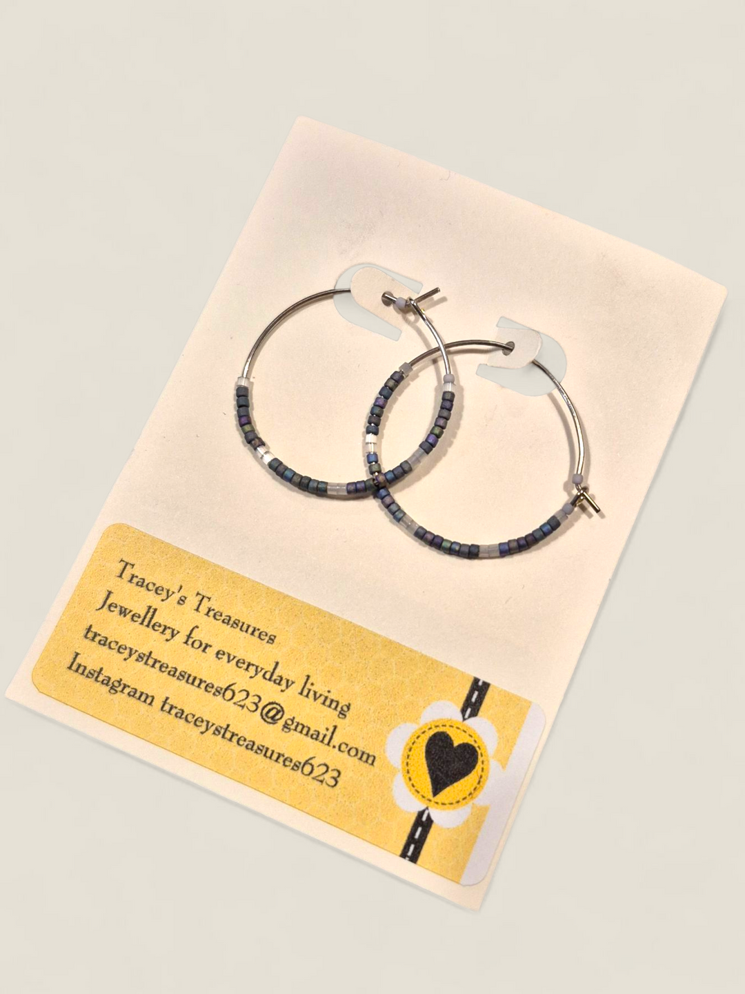 Tracey's Treasures, Beaded Hoop Earrings