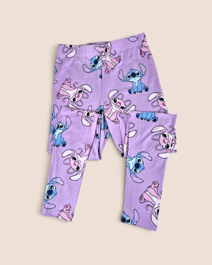 Pre-Loved Stich Purple Leggings Girls 7-8Y | Betty’s Marketplace
