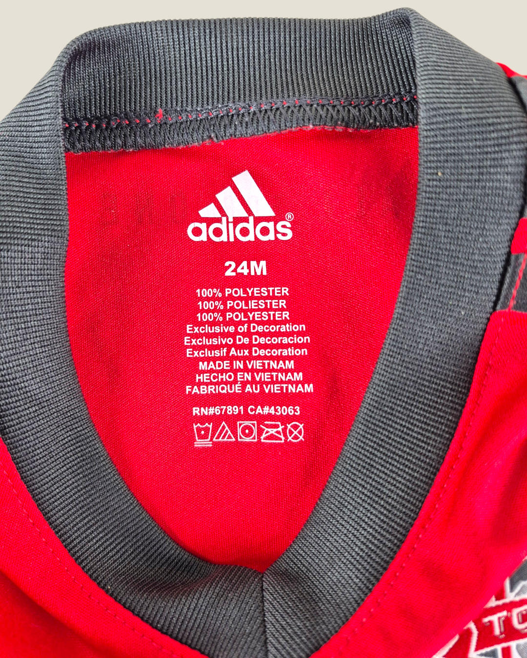 Pre-Loved Adidas Red Soccer Jersey 24M | Betty’s Marketplace