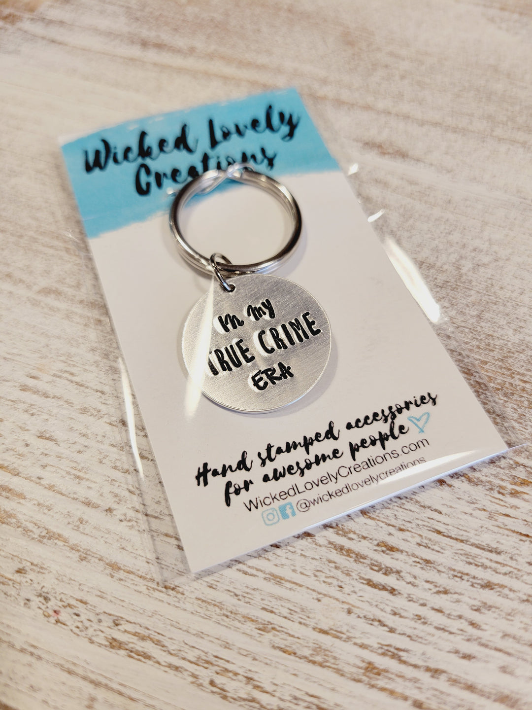 Wicked Lovely Creations, Hand Stamped Keychains