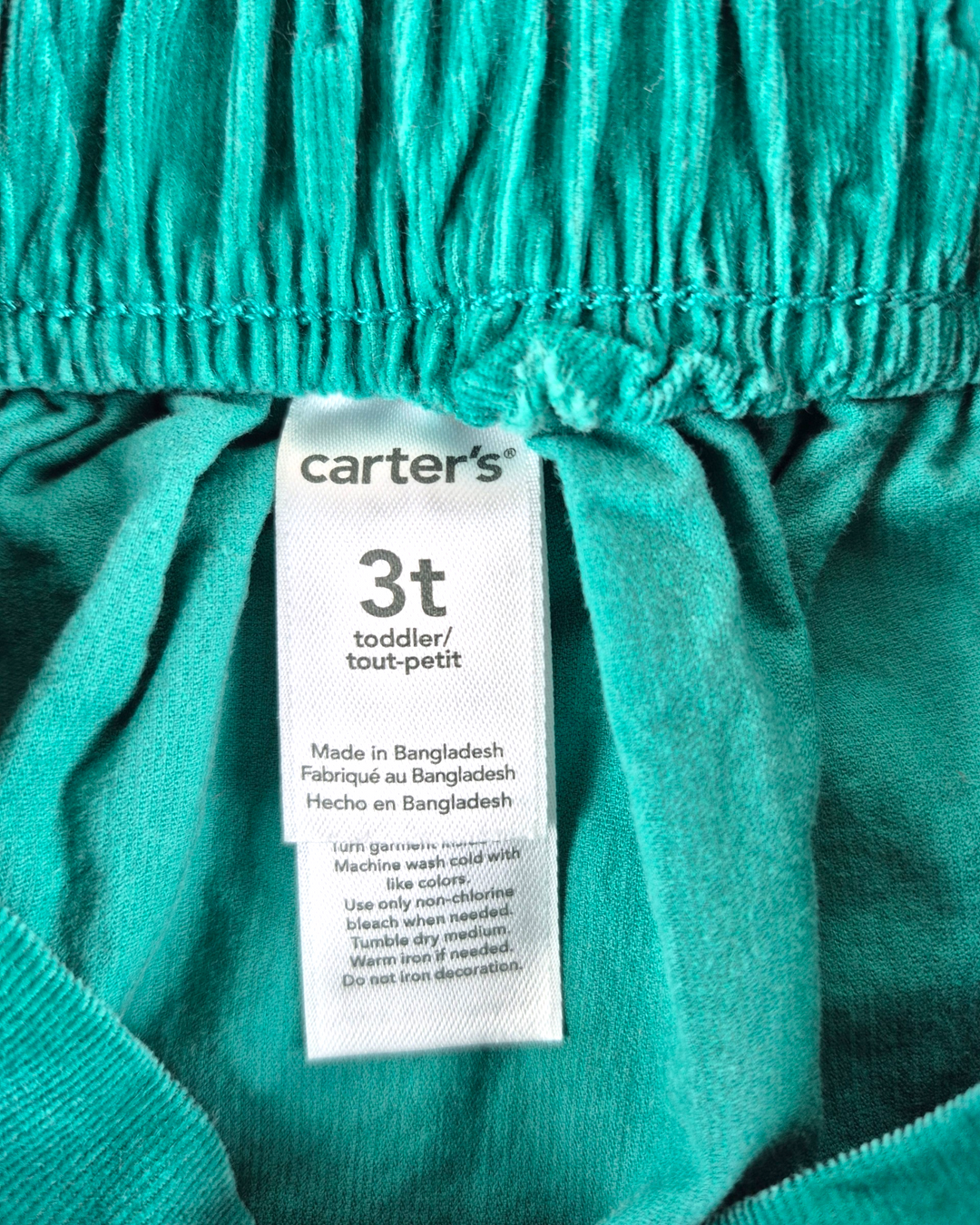 Pre-Loved Carter's Green Corduroy Skirt Girls 3Y | Betty’s Marketplace