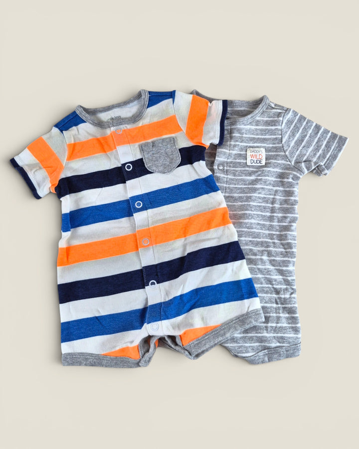 Pre-Loved Carter's Set Of 2 Striped Rompers 0-3M | Betty’s Marketplace
