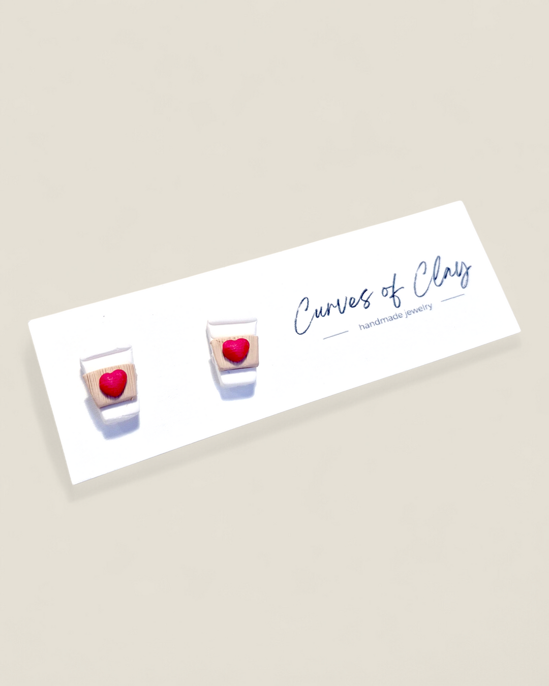 Curves of Clay, Valentine & Love Inspired Stud Earrings