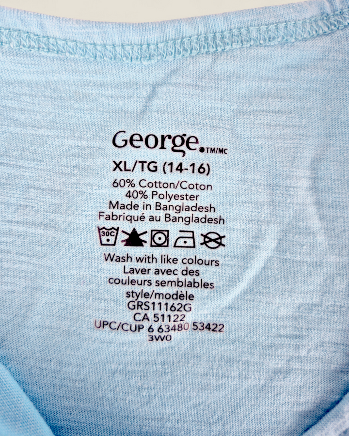 Pre-Loved George Blue Racerback Tank Top Girls 14-16Y | Betty’s Marketplace