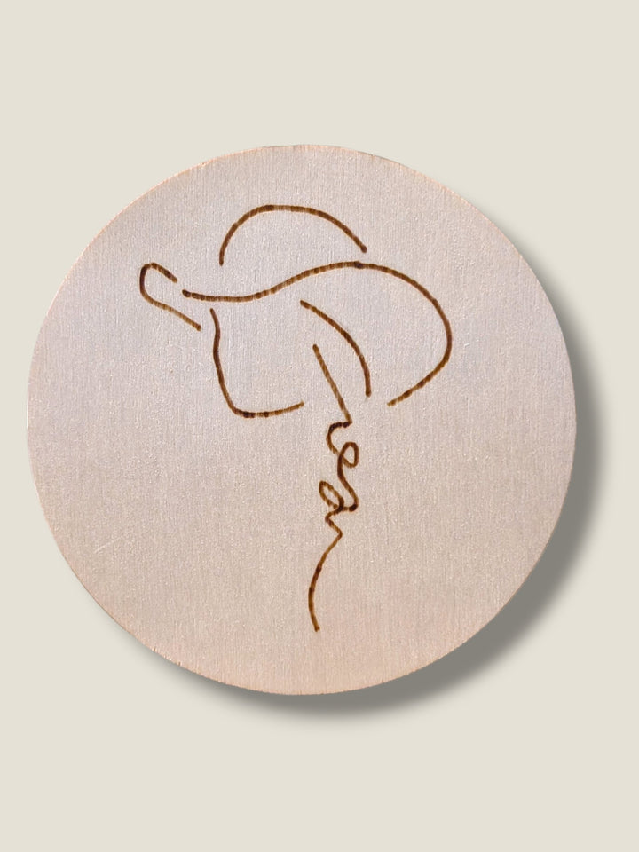Marked In Wood, Wood Burnt Cork Backed Coasters