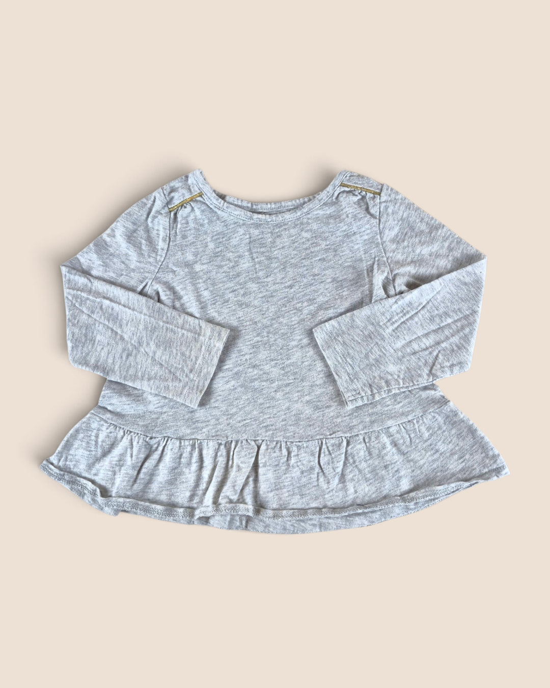 Pre-Loved Oshkosh Grey Long Sleeve Top Girls 2Y | Betty’s Marketplace