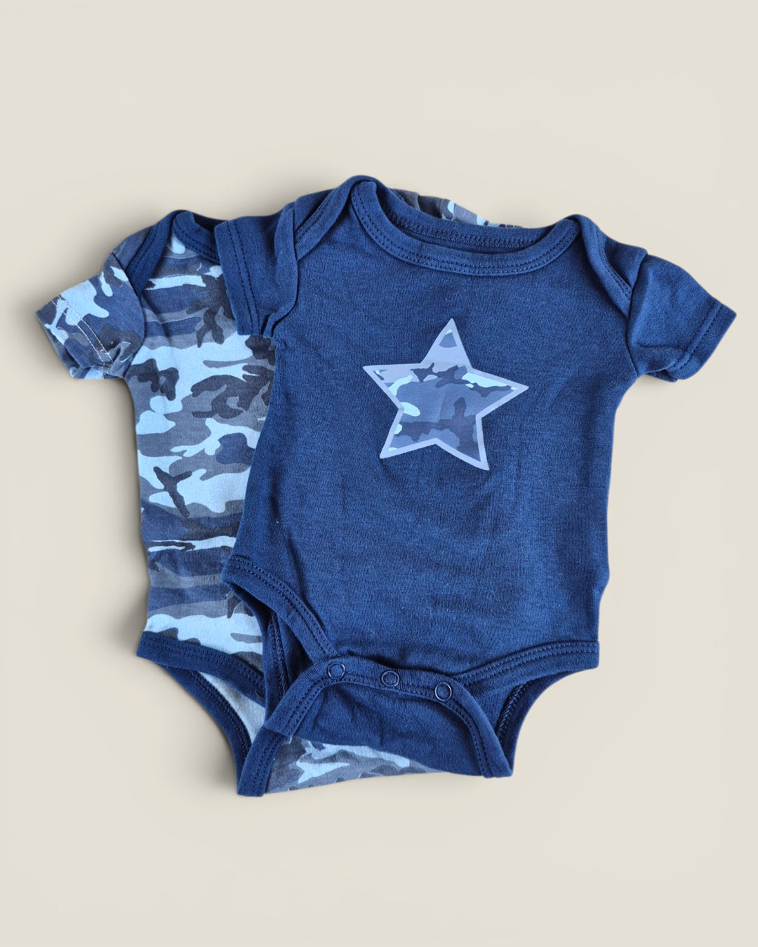 Pre-Loved The Peanutshell Set Of 2 Blue Onesies 0-3M | Betty’s Marketplace