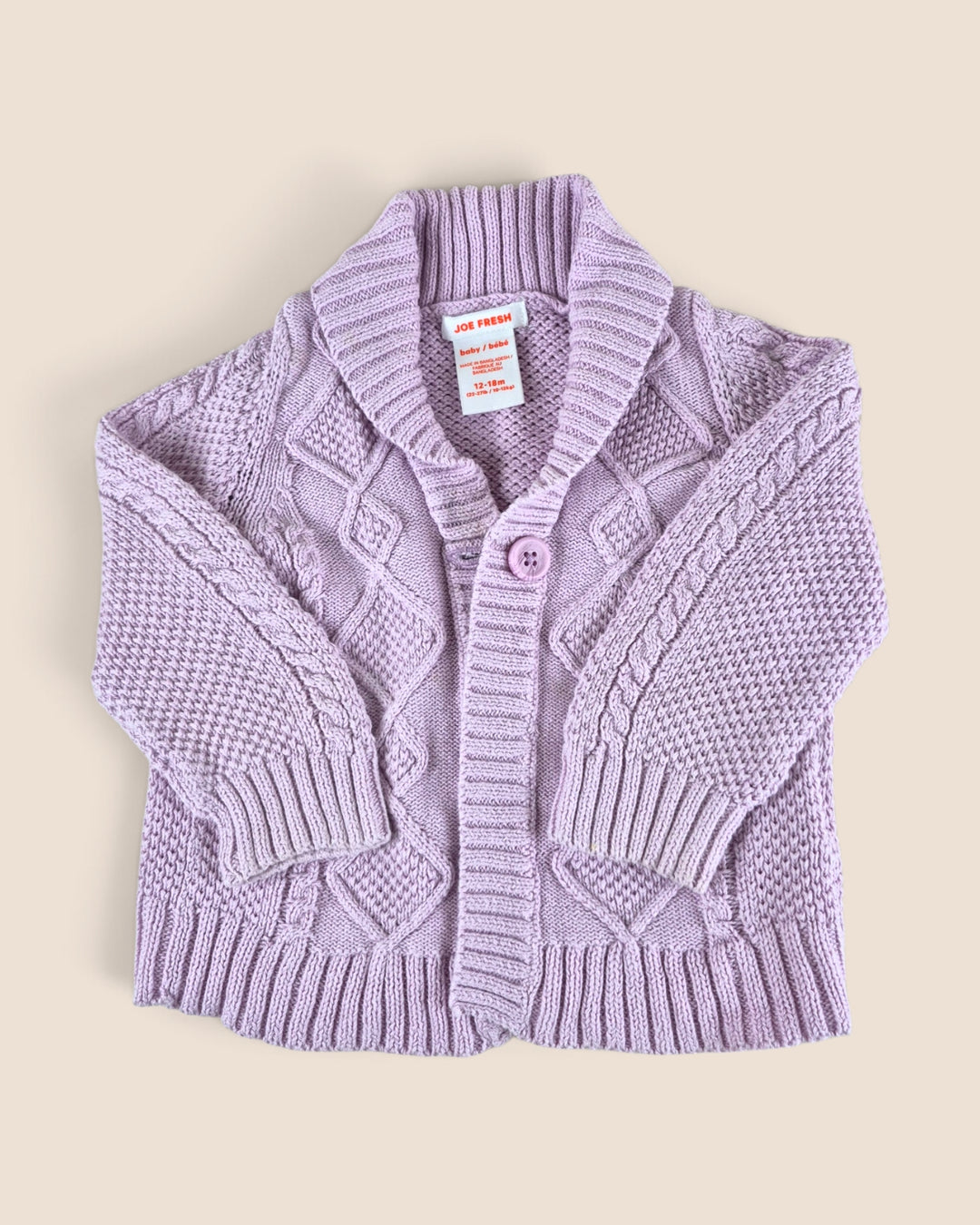 Pre-Loved Joe Fresh Purple Knit Sweater Girls 12-18M | Betty’s Marketplace