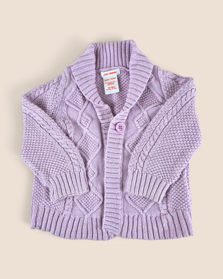 Pre-Loved Joe Fresh Purple Knit Sweater Girls 12-18M | Betty’s Marketplace