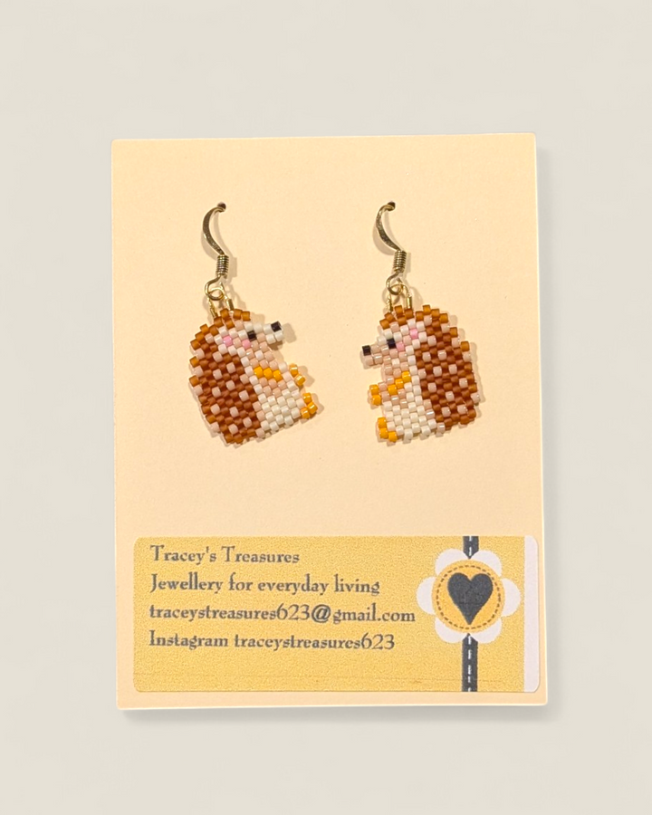 Handmade Easter Beaded Dangle Earrings, Tracey's Treasures