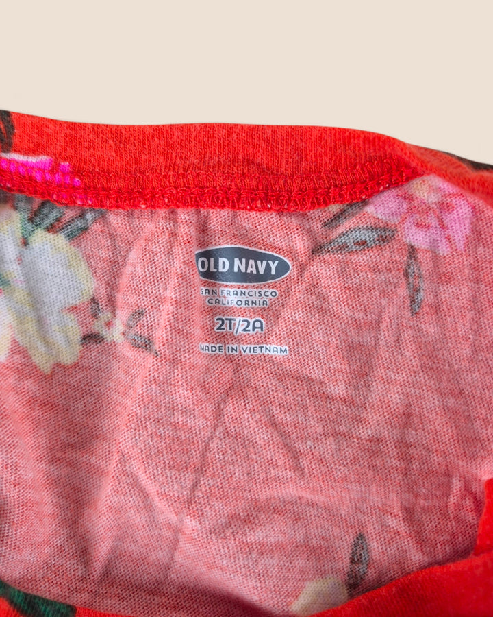 Pre-Loved Old Navy Orange Floral Tank Top Girls 2Y | Betty’s Marketplace