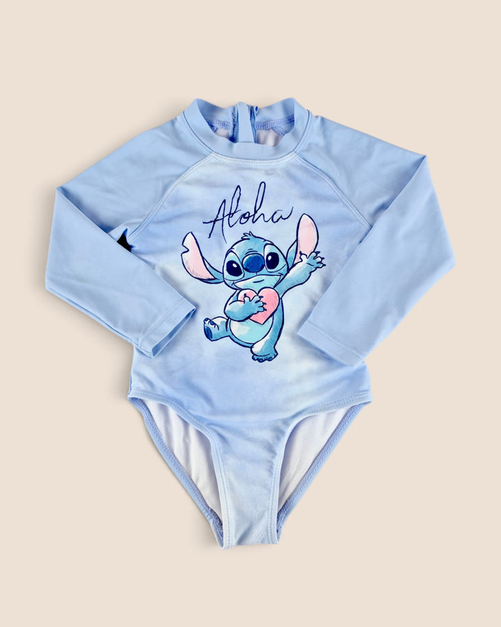 Pre-Loved Stitch Long Sleeve Swimsuit Girls 2Y | Betty’s Marketplace