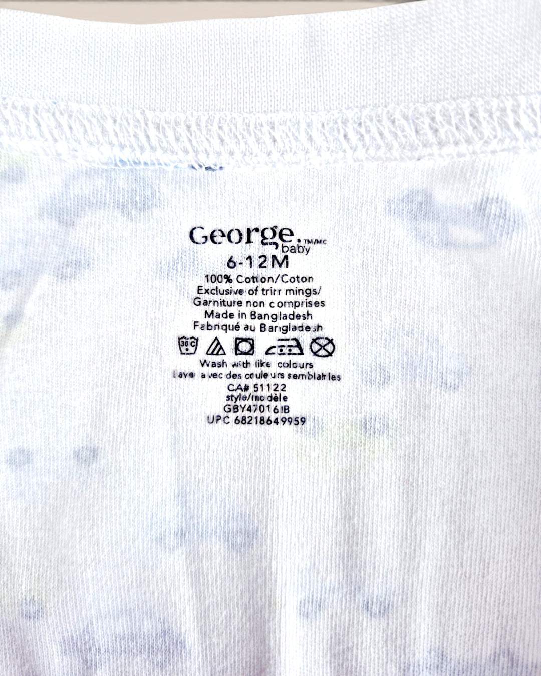 Pre-Loved George Car Footies 6-12M | Betty’s Marketplace