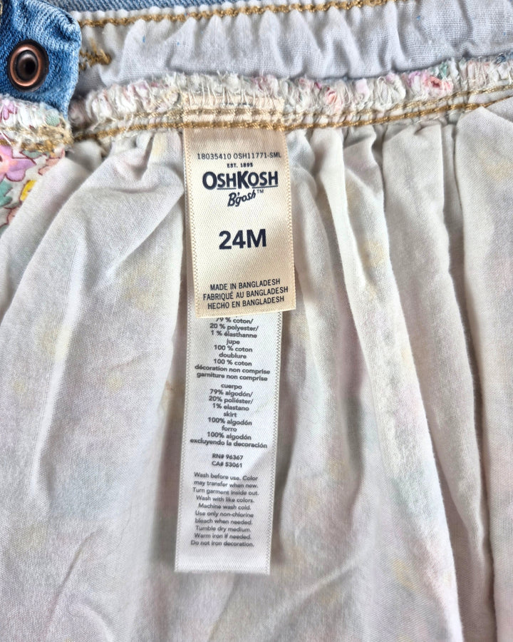 Pre-Loved Oshkosh Denim Overall Dress Girls 2Y | Betty’s Marketplace