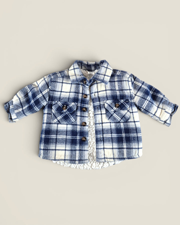 Pre-Loved George Blue Plaid Jacket Boys 0-3M | Betty’s Marketplace