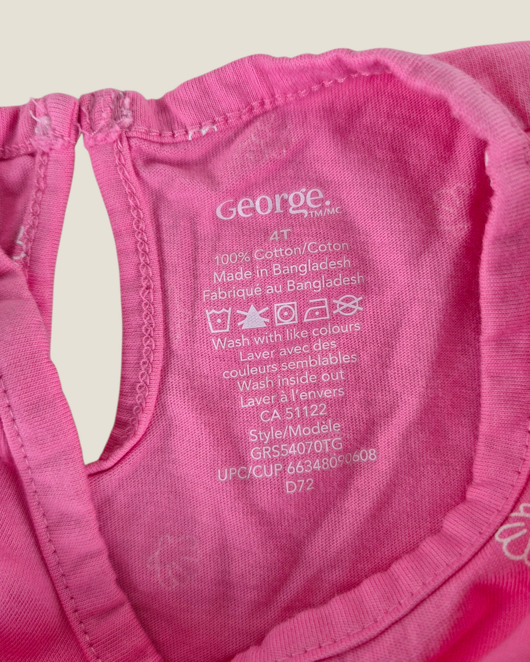 Pre-Loved George Pink Long Sleeve Dress Girls 4Y | Betty’s Marketplace