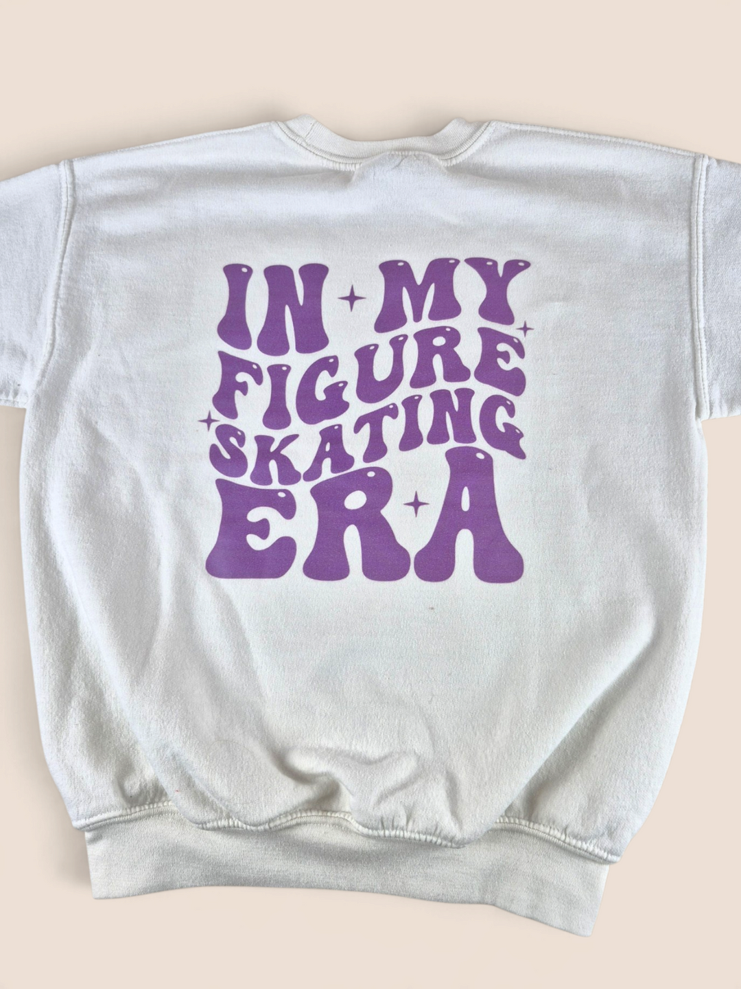 Pre-Loved Gildan White Figure Skating Sweater Youth Medium Play Condition | Betty’s Marketplace