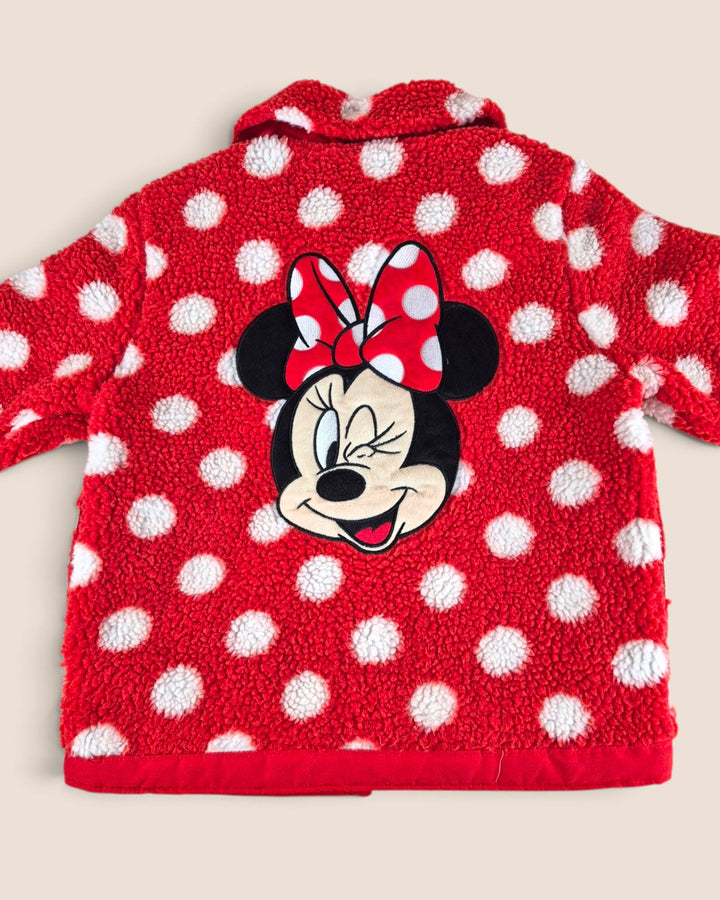 Pre-Loved Minnie Mouse Polka Dot Plush Jacket Girls 9-10Y | Betty’s Marketplace