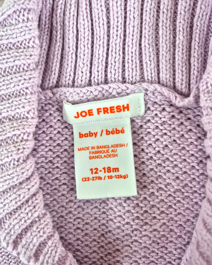 Pre-Loved Joe Fresh Purple Knit Sweater Girls 12-18M | Betty’s Marketplace