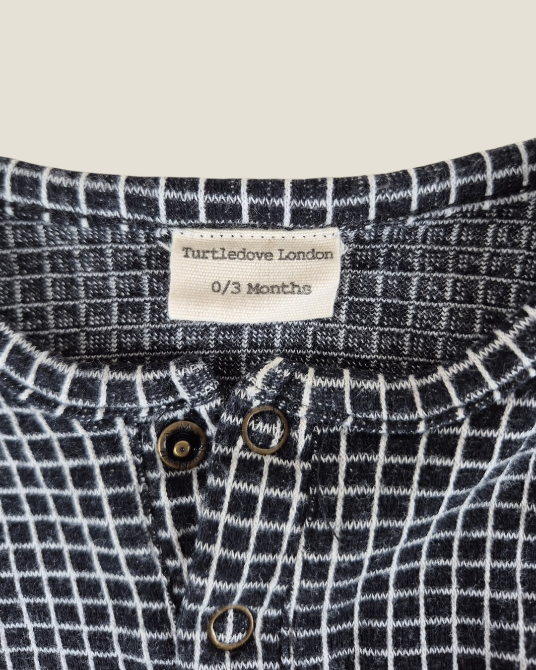 Pre-Loved Turtledove London Checkered Romper 0-3M | Betty’s Marketplace