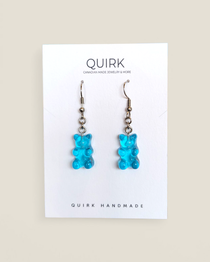 Quirk Handmade Jewelry, Gummy Bear Dangle Earrings