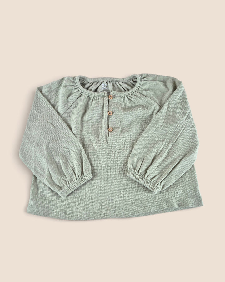 Pre-Loved Carter's Green Long Sleeve Top Girls 2Y | Betty’s Marketplace