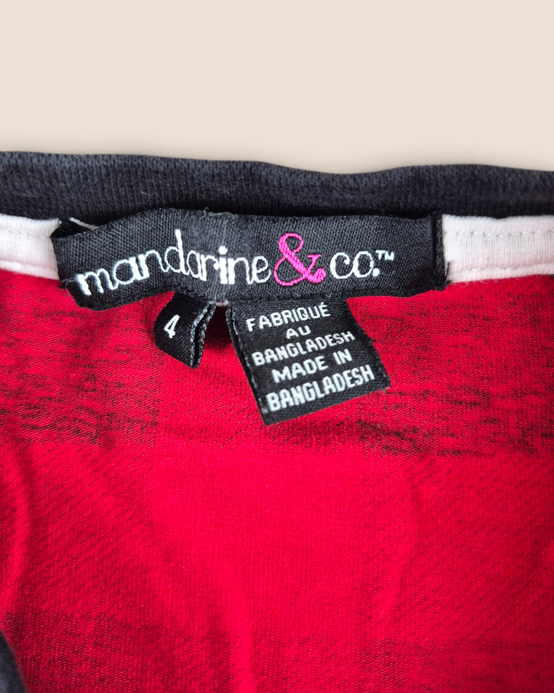 Pre-Loved Mandarine & Co Buffalo Plaid Top Girls 4Y Play Condition | Betty’s Marketplace