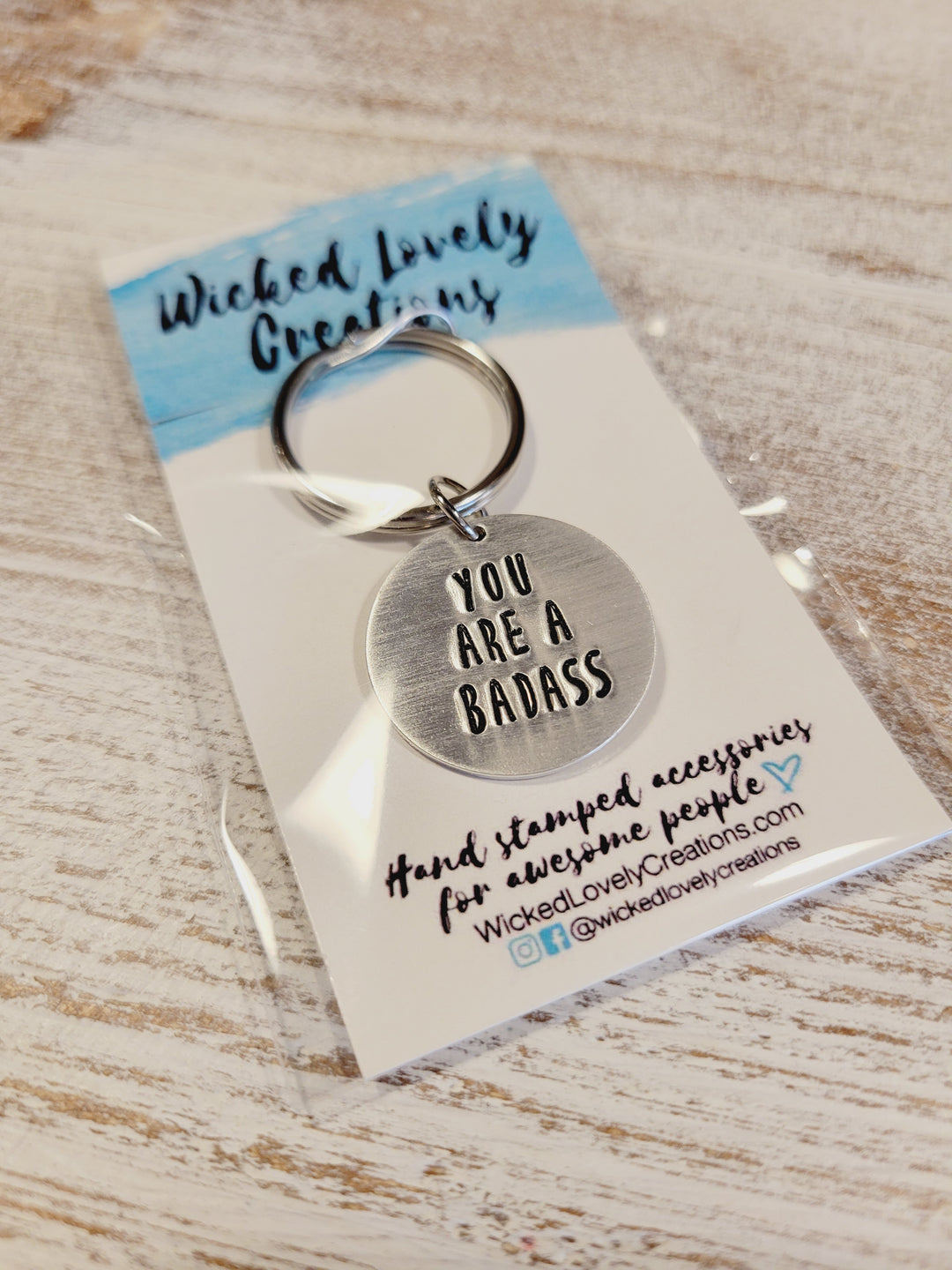 Wicked Lovely Creations, Hand Stamped Keychains