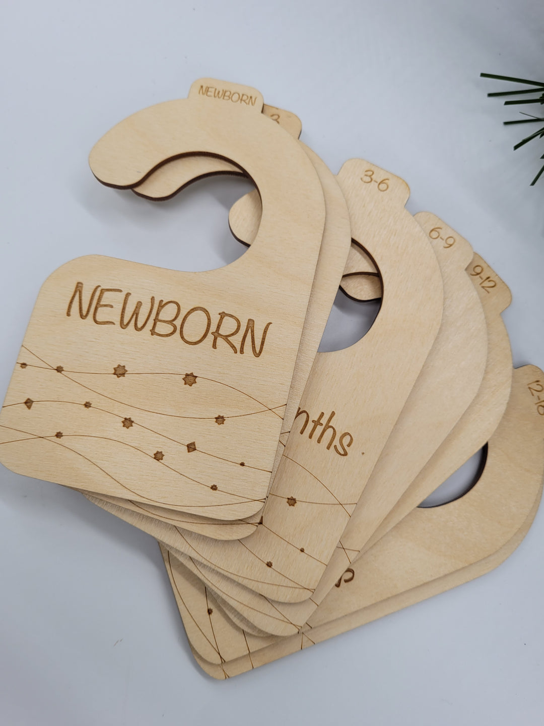 Rough Cut Dezigns, Wood Engraved Infant Clothing Dividers