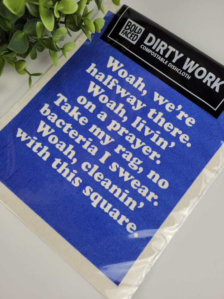 Bold Faced Goods, Funny Compostable Single Dishcloths